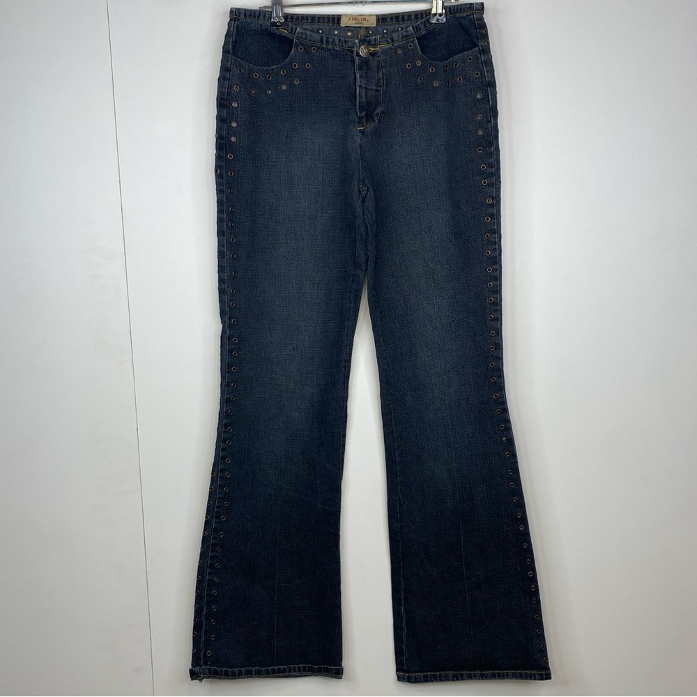 Liquid X Size 29-30 Y2K Vintage Low Rise Eyelet Flare Jeans